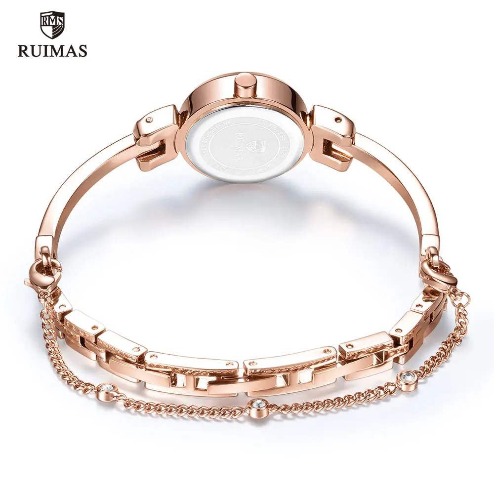 

RUIMAS Luxury Bracelet Women Watches Rose Gold Quartz Wristwatch Top Brand Waterproof Lady Female Relogios Femininos Clock RS313