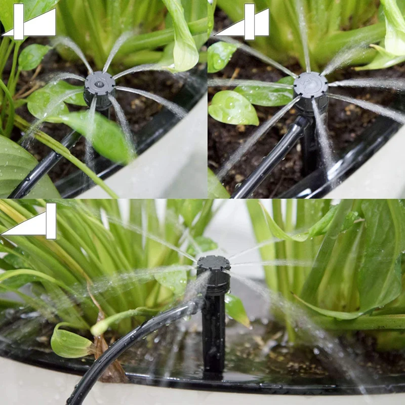 

50 Pcs Drip Emitters Watering Drip Irrigation Adjustable Sprinkler 360 Degree Water Flow Drip Irrigation System