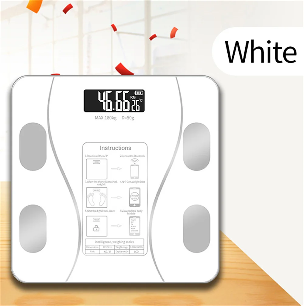 Electric Weight Scale Smart Body Fat Portable Weighing Digital Scale 180kg Bathroom Scales Machine