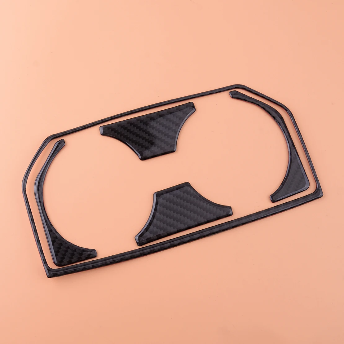 

1 Set Carbon Fiber Black Car Rear Water Cup Holder Panel Cover Trim Fit for Ford F-150 2017 2018 2019 Decoration
