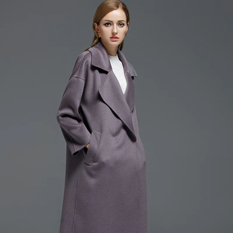 

Wool Coat Women Korean Solid Ladies Coats and Jackets Double Sided Long Jacket Elegant Abrigos Mujer Invierno 2020 17078 YY520