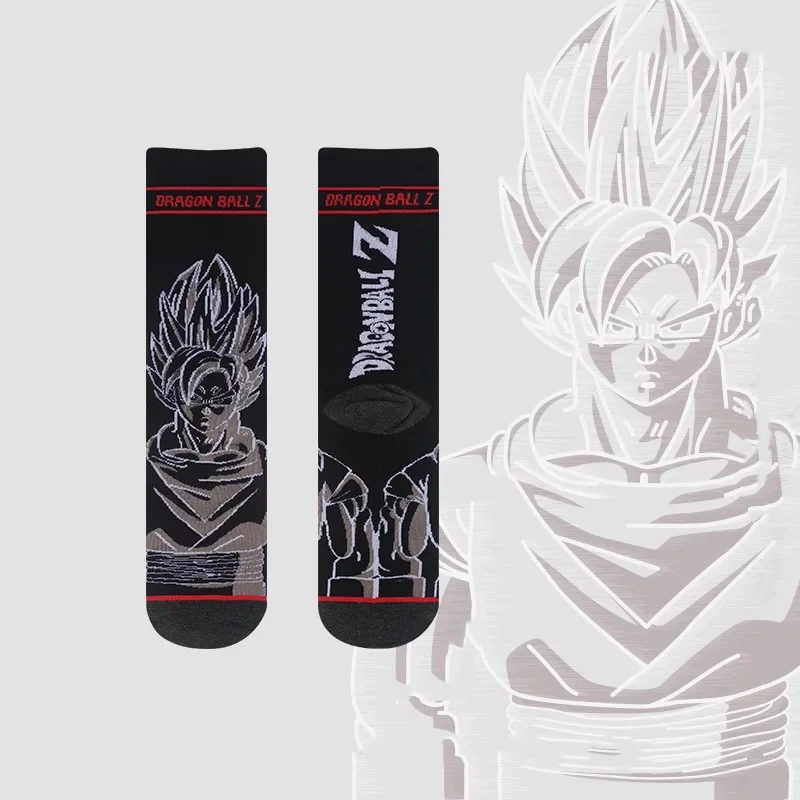 Для мужчин, зимняя детская пижама с рисунком аниме Dragon Ball Z Son goku носки Harajuku модные тренды уличной Косплэй носки Веселые счастье хлопок толстые короткие носки - Цвет: G1