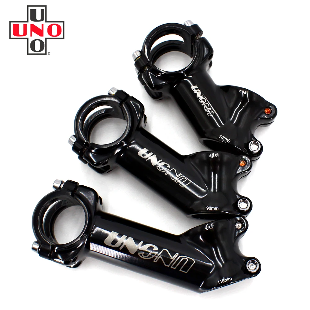 

UNO 35 Degrees Riser Tube Mountain Bike Road Bike Positive and Begative Angle of The Bicycle Stem 70/90/110mm Bicycle Accessorie
