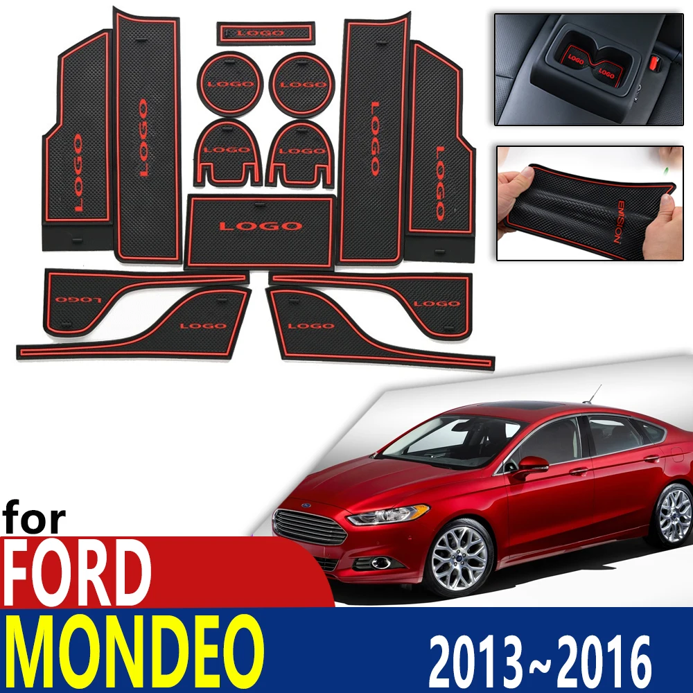 Нескользящий Резиновый Коврик Для подстаканника дверной коврик для Ford Mondeo Fusion V