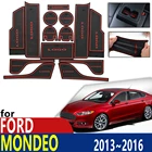Нескользящий Резиновый Коврик Для подстаканника, дверной коврик для Ford Mondeo Fusion V MK5 5 2013  2016 2014 2015, аксессуары, коврик для телефона