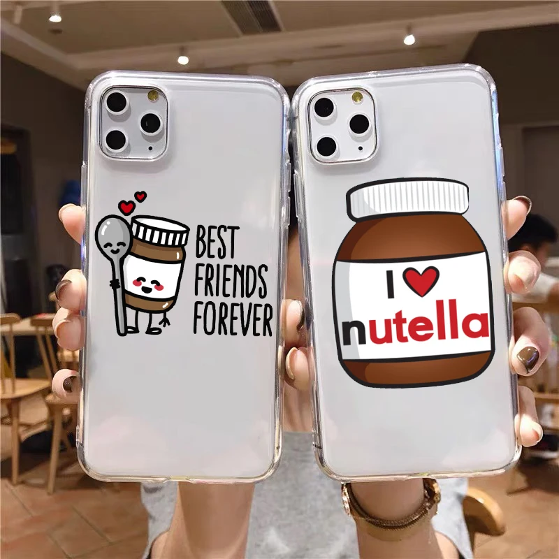 Мягкие чехлы из ТПУ для iPhone12pro 11Pro max 8 7 6s plus SE 5S XR XS MAX 12mini Kawaii Nutellas | Мобильные