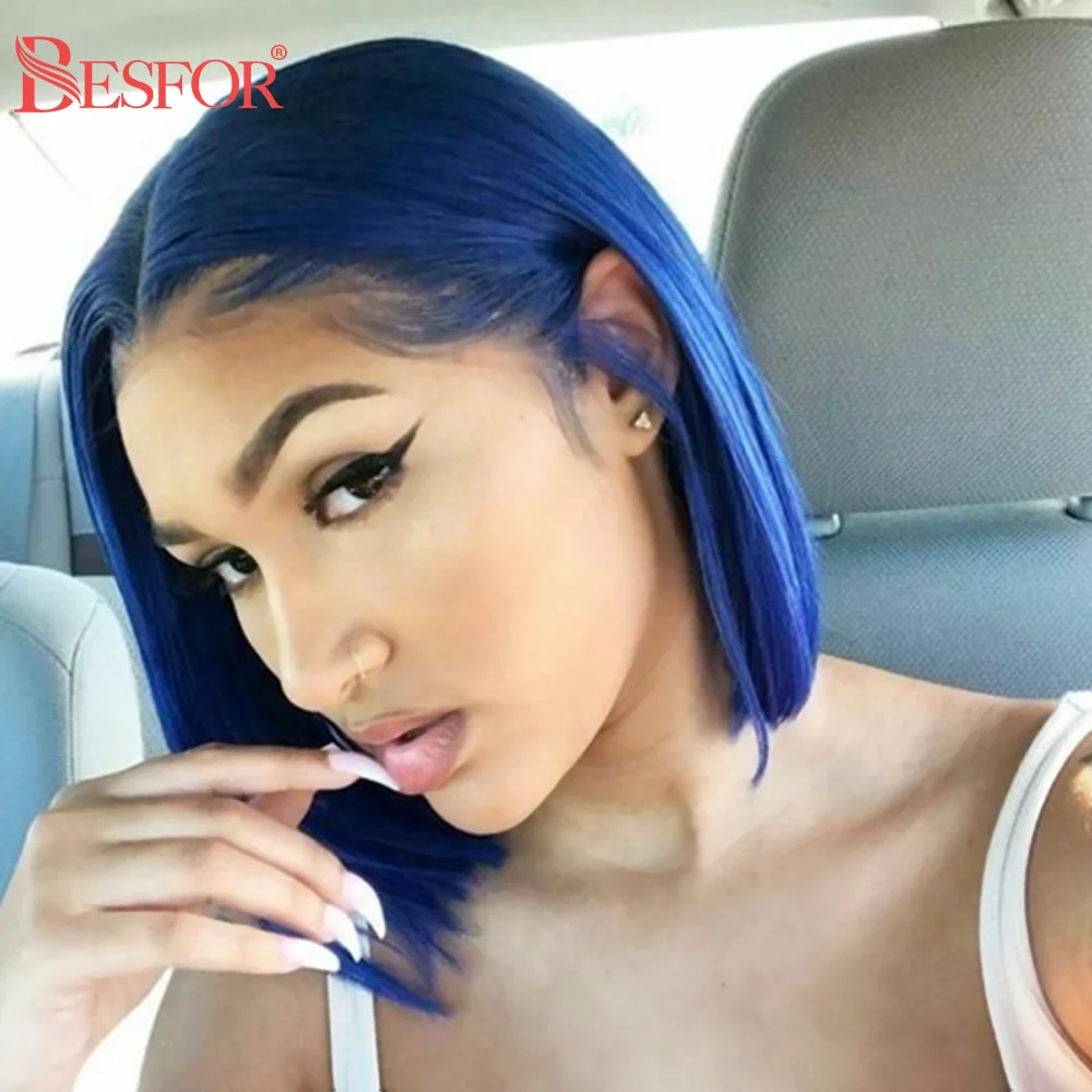 Парик Blue Bob бразильские натуральные волосы 13x4 парики из человеческих волос на
