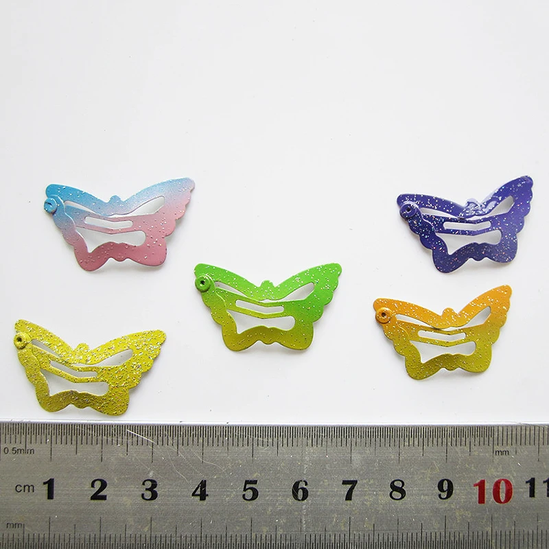 

12pcs/Set Cute Star Butterfly Shape Snap Hair Clip BB Hairpins Color Metal Barrettes for Baby Children Girls Styling Accessories