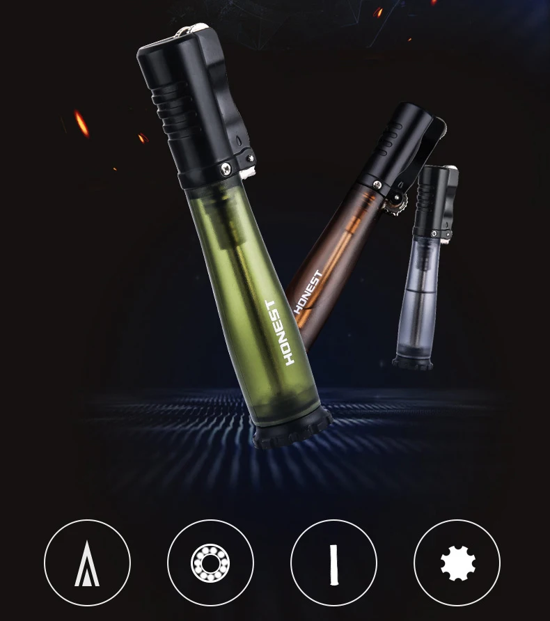 Honest gas надувная зажигалка с синим струйным пламенем ветрозащитная Зажигалка для