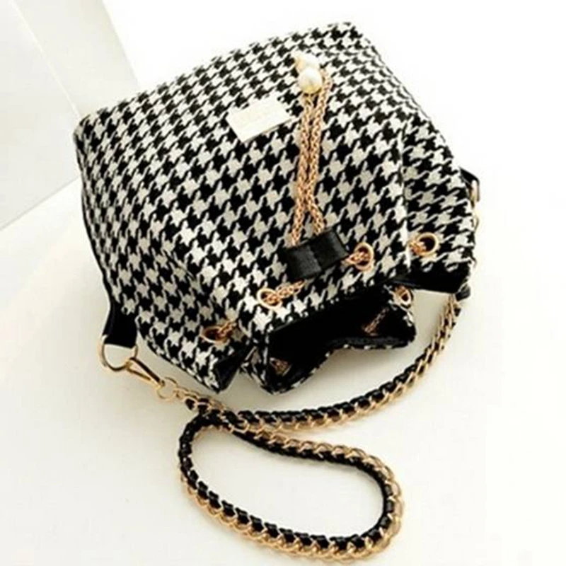 

1 Pcs Women Bag Chains Fashion Bucket Bag & 1 Pcs Crocodile Pattern Women'S Shoulder Bag
