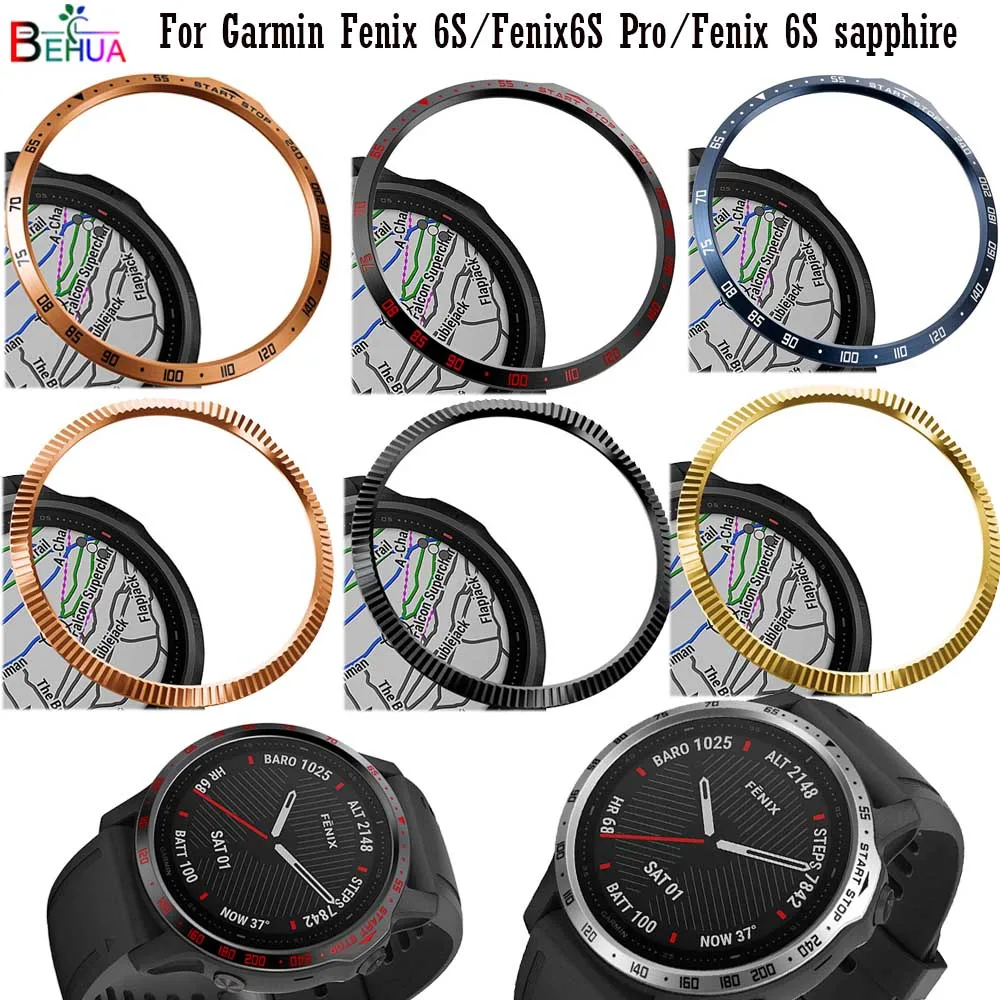Модный чехол для Garmin Fenix 6S / Pro sapphire Smart watch frame клейкая Защитная крышка
