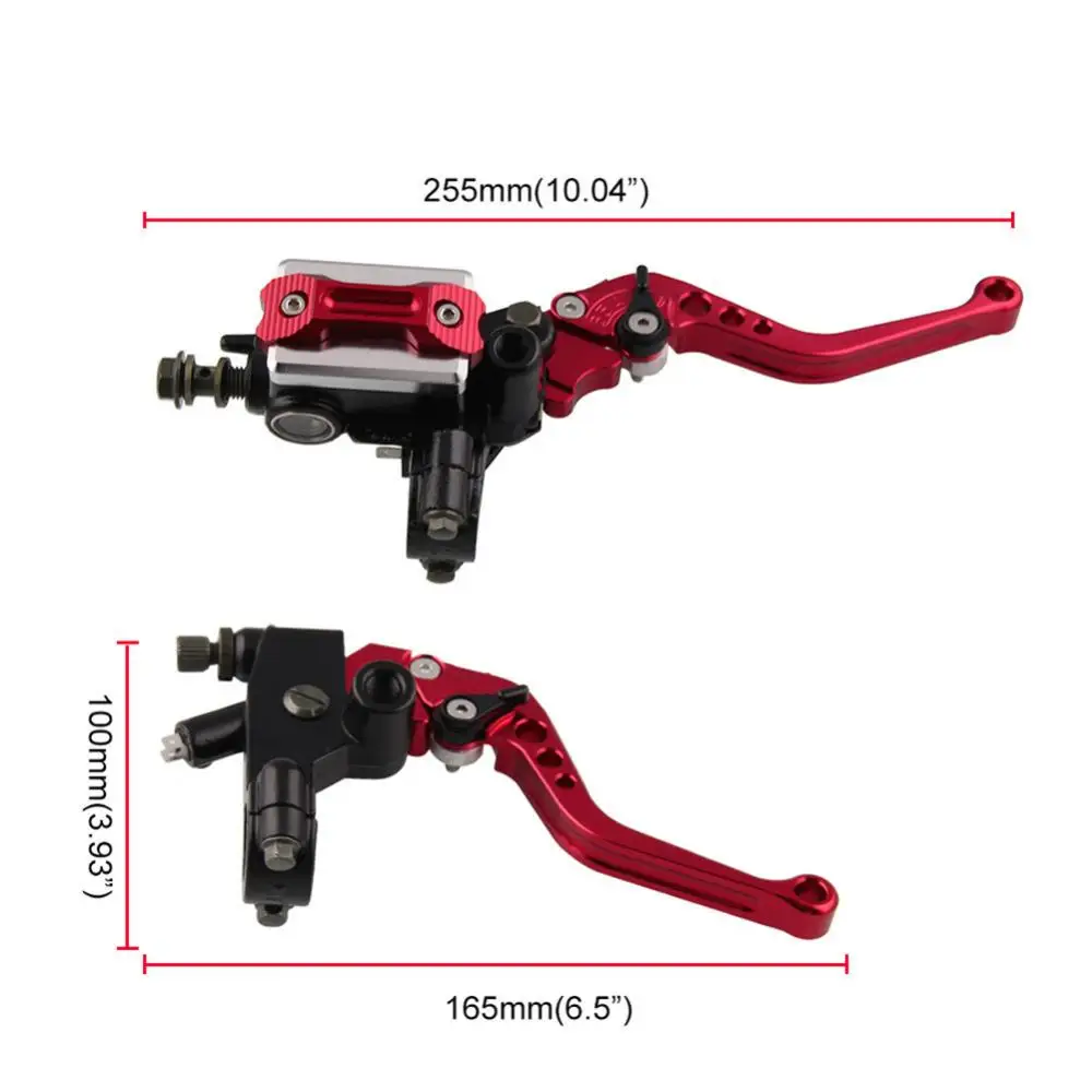 

60% Hot Sale 2Pcs Universal Motorcycle 7/8inch Clutch Brake Master Cylinder Reservoir Levers