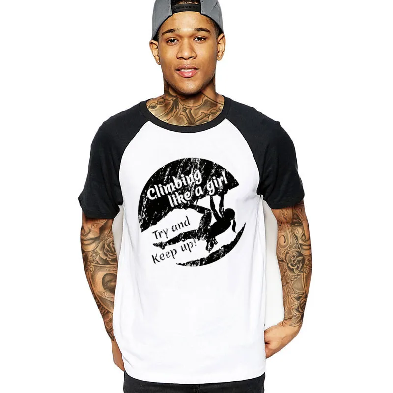 2020 уличная одежда забавные мужские футболки с черным логотипом лазание как