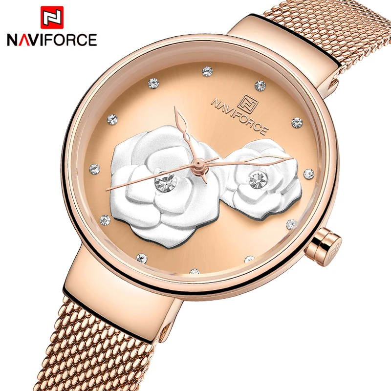 

New women's watch top luxury brand NAVIFORCE beautiful design quartz ladies watch simple waterproof watch female Reloj Mujer pla