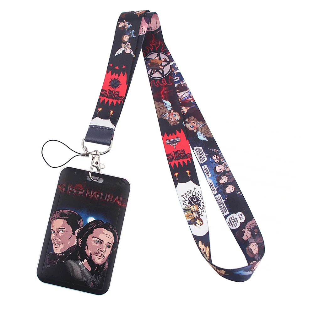 

CB141 Supernatural TV Show Neck Strap Lanyard for Key Chain ID Card Cell Phone Strap Rope USB Badge Holder DIY Lariat Lanyard