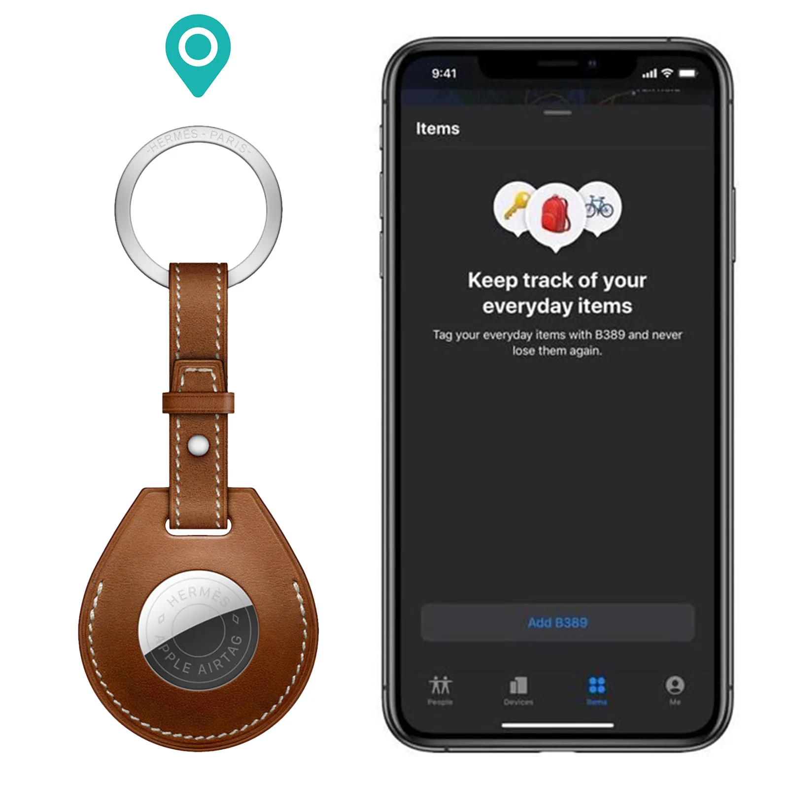 

Pu Leather Protective Sleeve Case Cover For Apple Airtag Tracker Location Protector For Iphone Airtags Keychain Smart Accessory