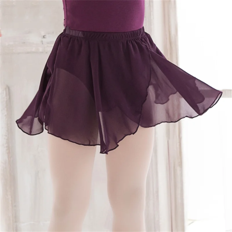 

New Children's Dance Skirts Ballet Skirts Solid Color Chiffon Dance Skirts Summer Lace-up Skirts