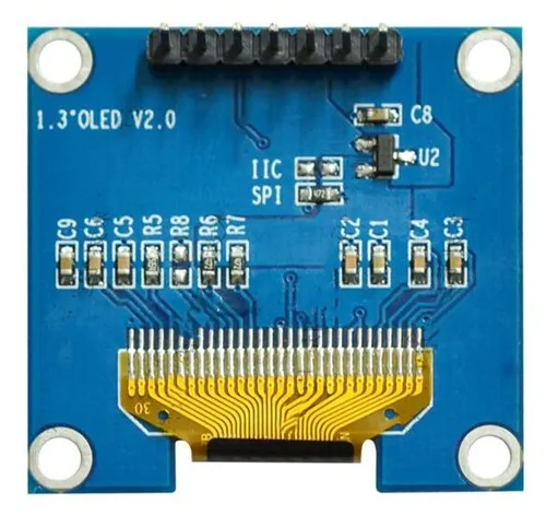 1 3 дюймовый 7P SPI белый/синий OLED экран с адаптером платы SH1106 Привод IC совместимый