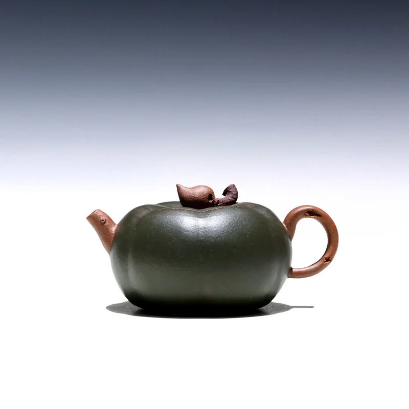

Buyile pot] Yixing raw mine purple clay pot pure manual teapot bionic device green mud powder Fudao 180CC