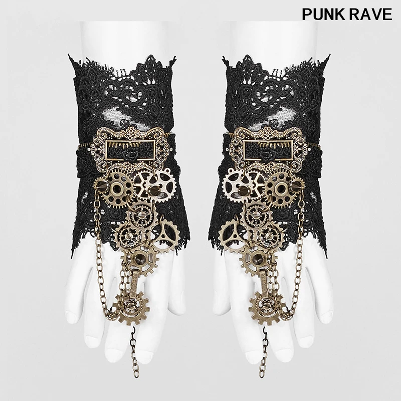 Стимпанк регулировочные Вечерние перчатки с пряжкой и цепочкой для вечернего