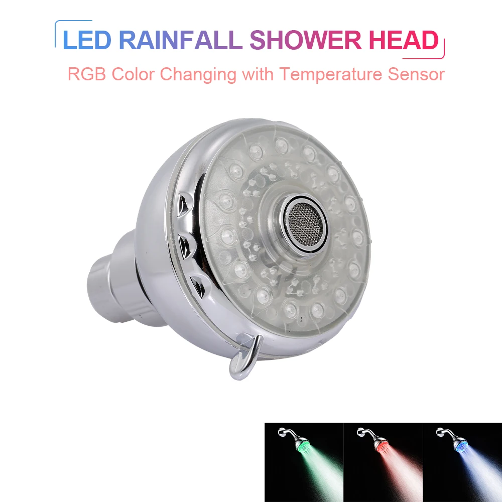 Насадка для душа со светодиодный Ной подсветкой круглая Лейка с датчиком