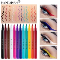 handaiyan matte eyeliner 12 rainbow colors liquid eyeliner easy to color waterprooflong lasting liquid eyeliner