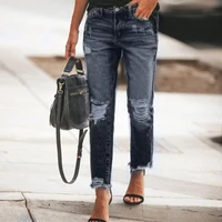 casual women jeans ripped tassels jeans solid color ripped tassels jeans ripped jeans women jeans