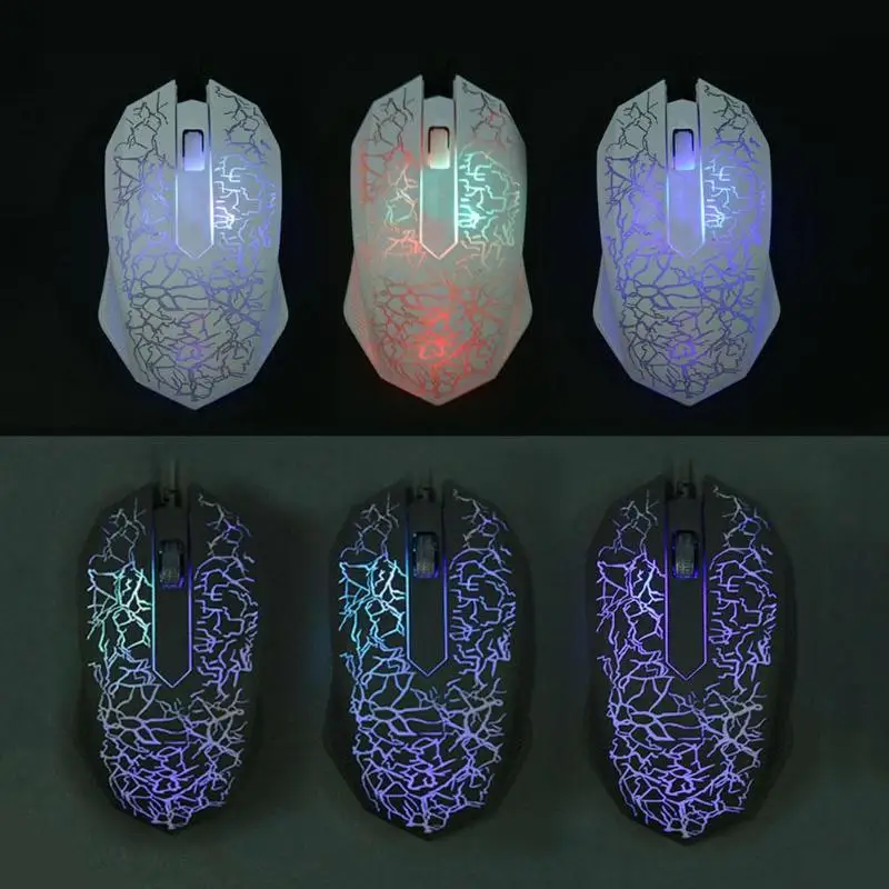 Проводная игровая мышь VODOOL с usb портом и 3 клавишами 2400DPI оптическая RGB подсветкой