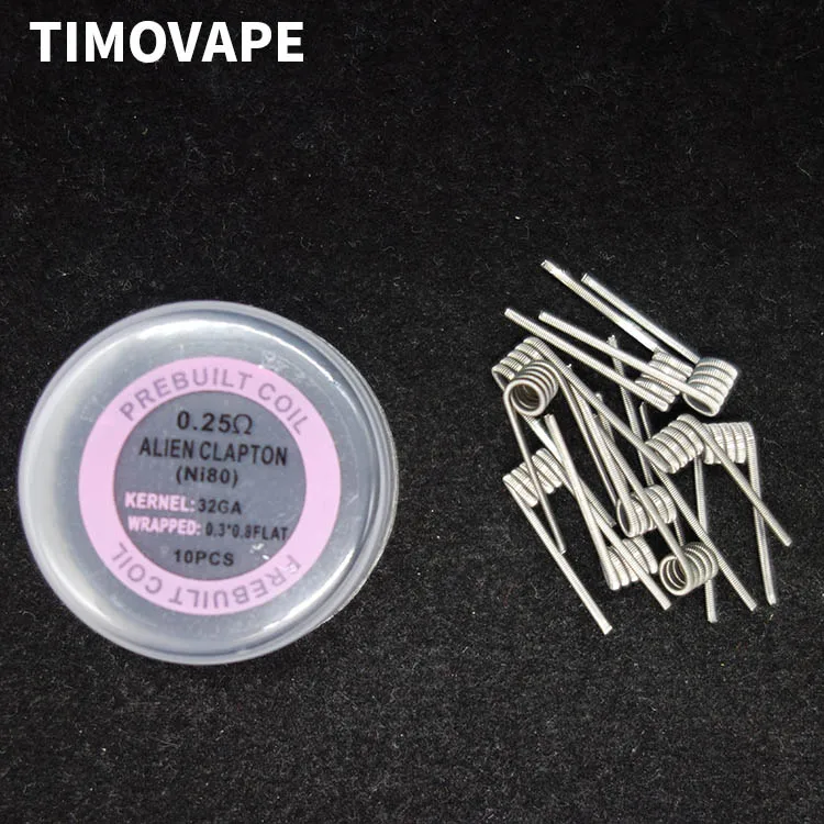Предварительно собранная катушка Ni80 nichima A1 SS316L нагревательная Alien Clapton DIY готовые