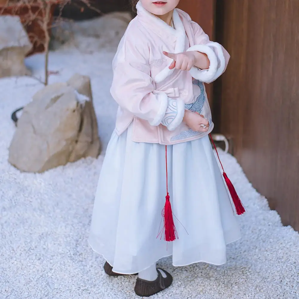 

Traditional Chinese Dress Costumes Hanfu For Girls Ancient Retro Tang New Year Suit Dance Cheongsam Kimono Toddler Cloth
