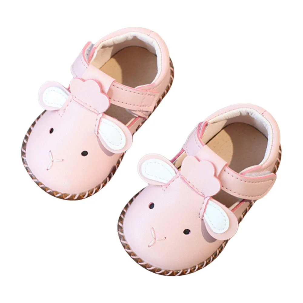 

Autumn Toddler Baby Girls PU Leather Crib Shoes Boys Infant Cartoon Bunny Soft Sole Non-slip Cute Shoes