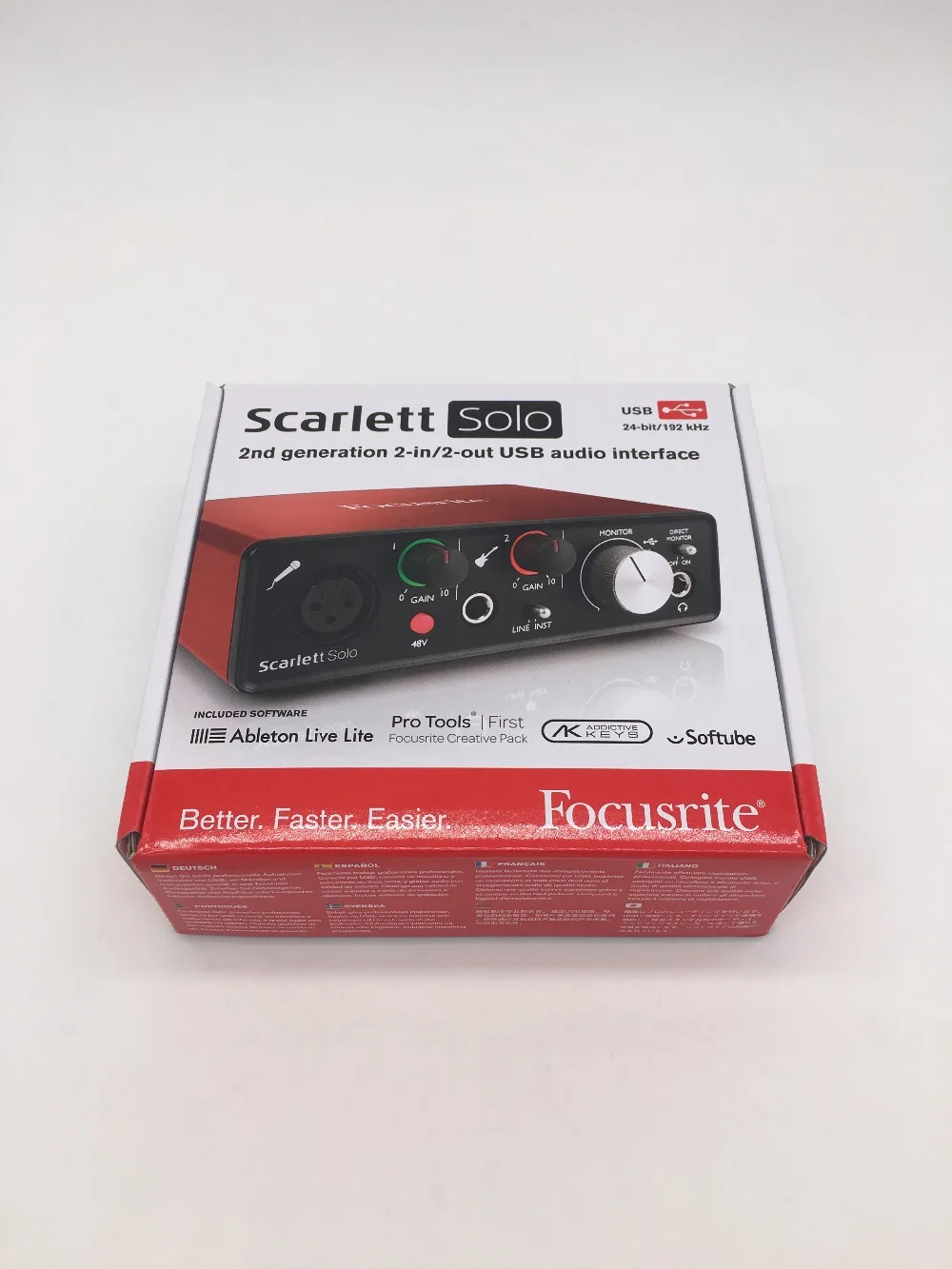 Модернизированный Focusrite Scarlett Solo(2nd gen) 2 входа 2 Выход USB аудио интерфейс звуковая карта для записи микрофона гитары
