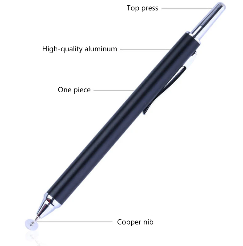 50pcs/lot Touch Screen Drawing Pen Capacitive Pens Stylus with Conductive Sucker Microfiber Touch Head for Tablet PC Smart Phone