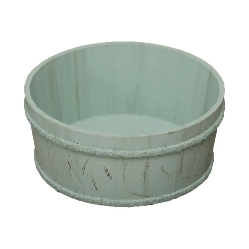 

J60B Newborn Photography Props Wooden Basin Full Moon Infants Baby Pose Auxiliary Photo Shooting Basket