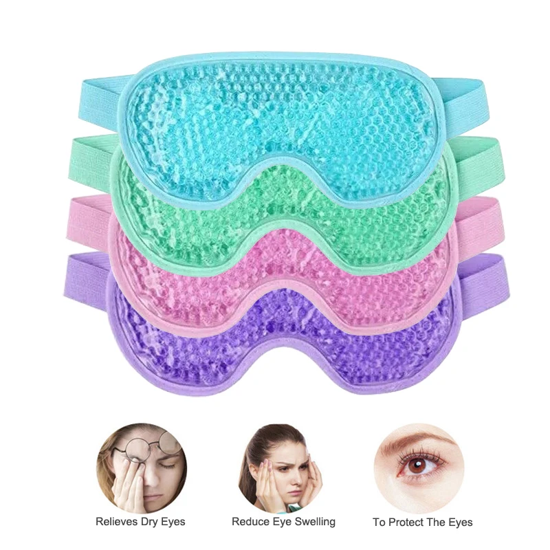 

Sleeping Eye Mask with Ice Reusable Gel Beads Hot Cold Therapy Eye Care Relaxing Relieve Fatigue Cover Sleep Eye Patch for Face