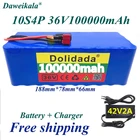 Бесплатная доставка, аккумуляторная батарея 36 В 10S4P 1000 Ач, аккумулятор высокой мощности 100000 Вт, 42 в, мА  ч, быстрое зарядное устройство + зарядное устройство 42 в, 2 А