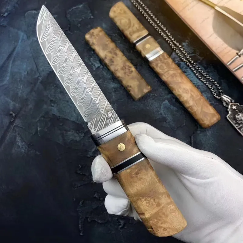 VG10 ручной нож из дамасской стали охотничий для кемпинга выживания тактический с