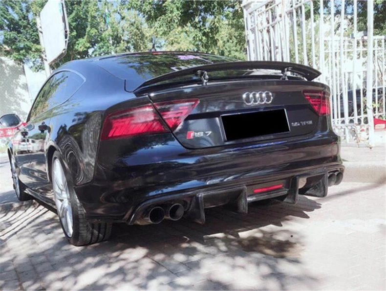 Задний диффузор для Audi A7 S7 2009 2010 2011 2012 2013 2014 2015 из углеродного волокна спойлер губ