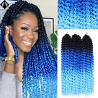 Синтетические волнистые кудрявые волосы для вязания крючком, 18 дюймов