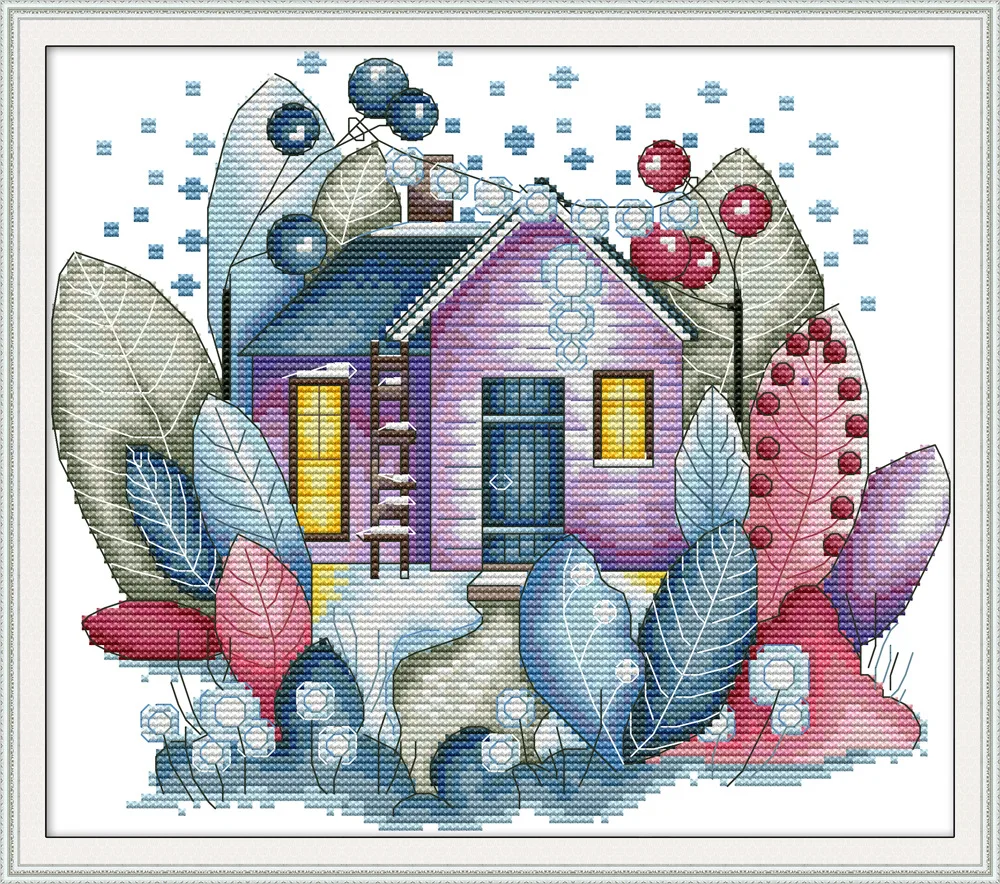 Волшебная кабина-зимние DMC подсчитанные китайские наборы для вышивки крестиком