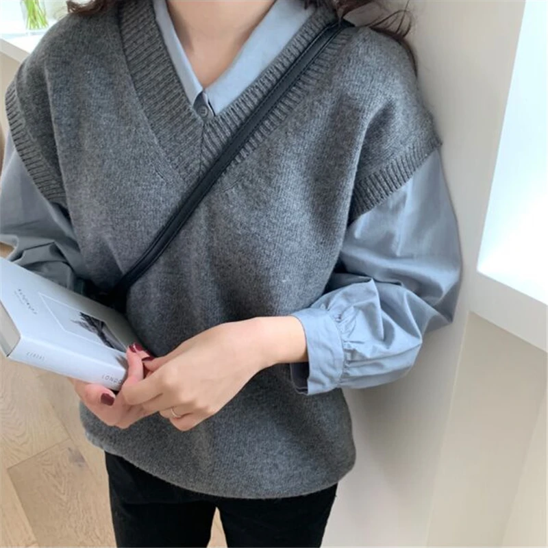 Overszie-suéter de manga larga para mujer, conjunto de 2 piezas, trajes de punto elegantes para mujer, suéter de punto para mujer, prendas de vestir exteriores