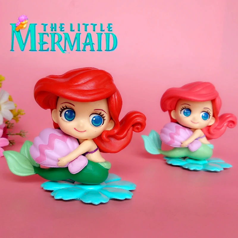 Q posket сладкие персонажи Ариэль Фигурка Русалочка 8 см 2 набора kawaii милая игрушка