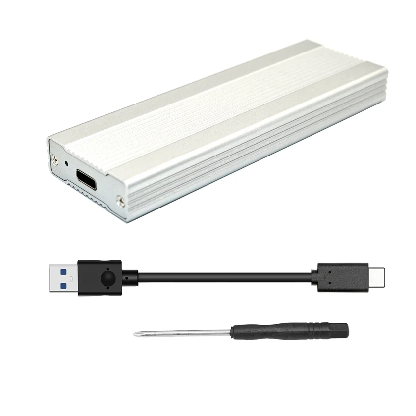 Silver A-C M2 корпус SSD NVME USB SSD HDD корпус ssd-бокс M.2 чехол адаптер USB 3,1 Gen 2 внешних M 2 Коробка для NVME M ключ 2242/2260/2280 M2 чехол - Цвет: Silver A-C