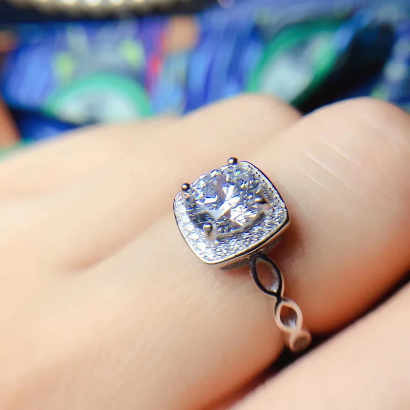 Ювелирные изделия CoLife серебро 925 пробы моисанит кольцо для помолвки 1ct D Цвет VVS1