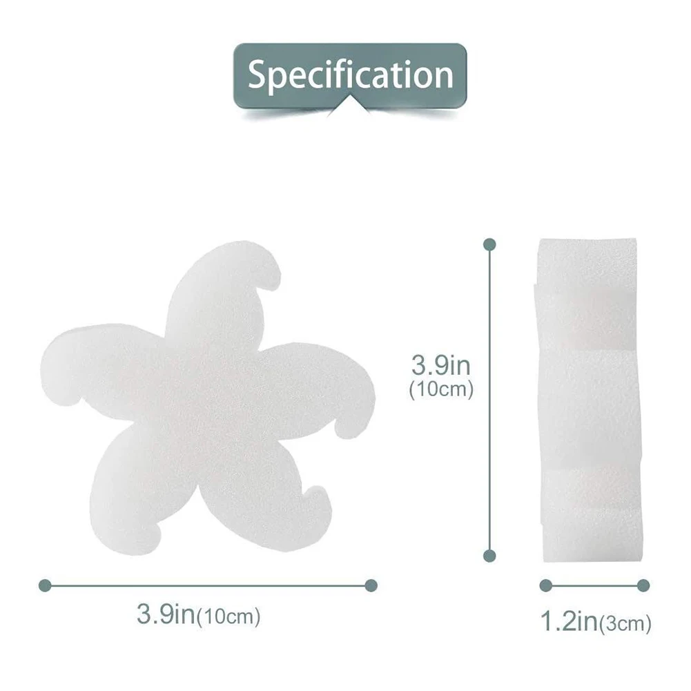 

20Pcs Flower Shape Dirt Grimes Oil Absorbing Swimming Pool Bathtub Filter Sponge