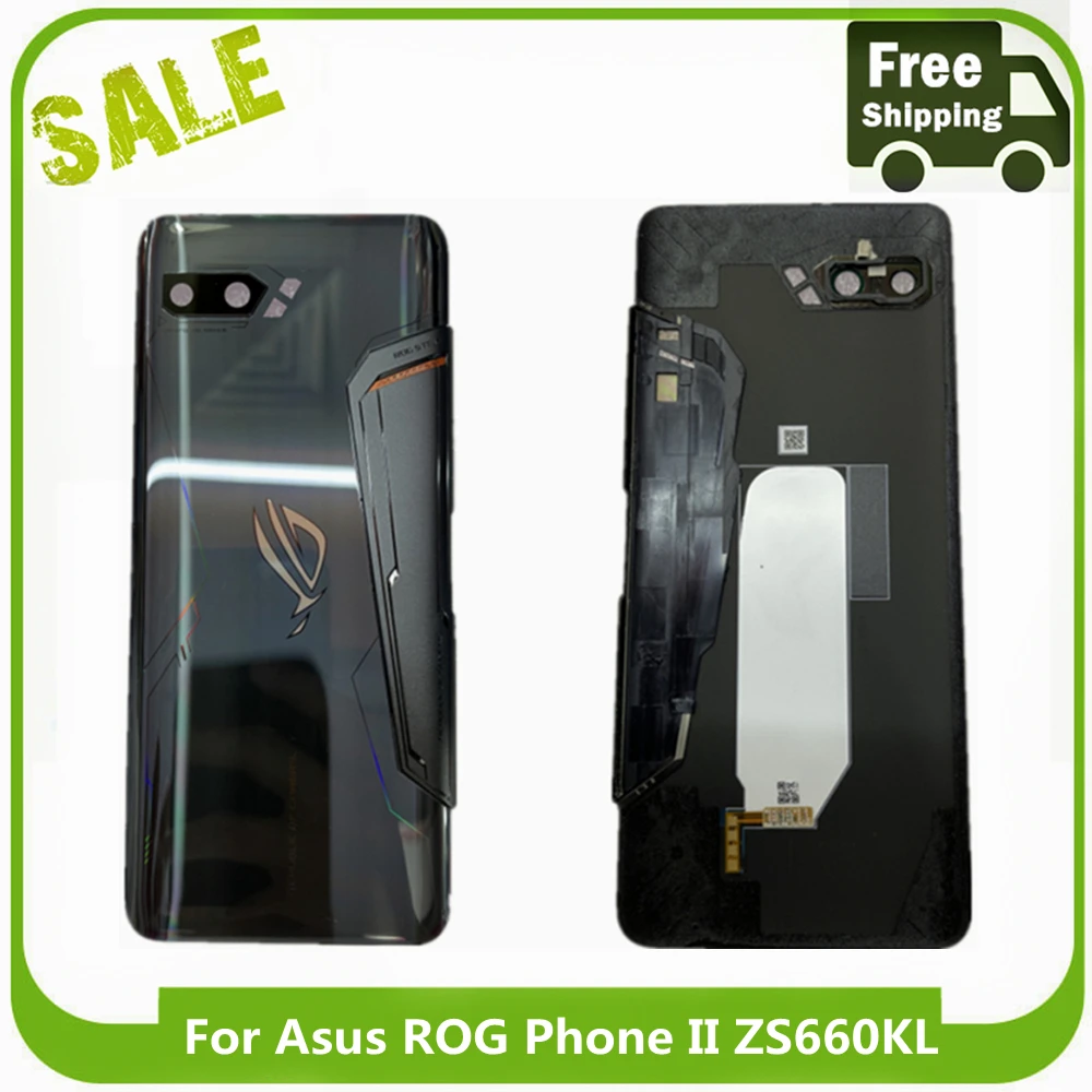 

6,59 ''оригинальный корпус для Asus ROG Phone II 2 ZS660KL I001D I001DA I001DE 3D стеклянная задняя крышка батарейного отсека Корпус + стекло Len