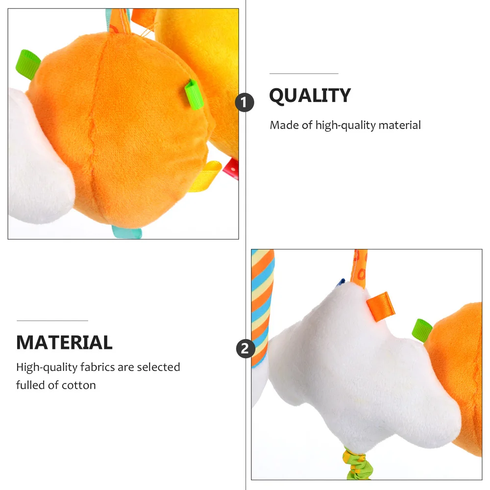 

1 Pc Multipurpose Educational Baby Crib Animals Squeaker Rattle (Colorful)