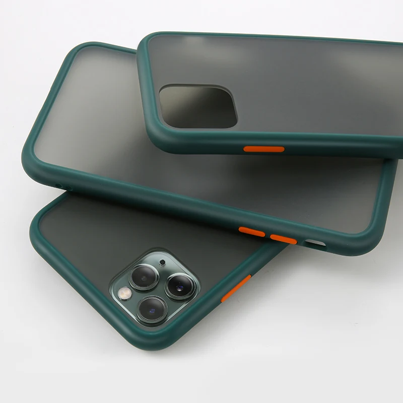 dark green Чехол chyi для iphone 11 pro max xs xr 7 8 6s plus, чехол, оболочка, Модный чехол для телефона, pc, задняя крышка, Мягкий силикон, tpu edge etui - Цвет: dark green