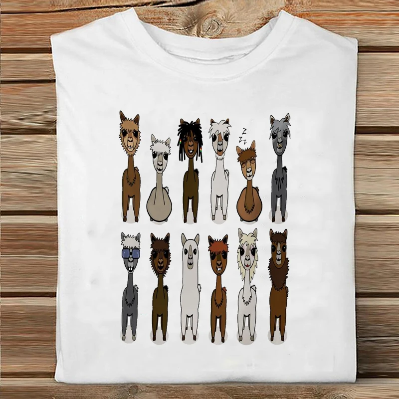 

Женская Весенняя футболка, с забавным принтом животных