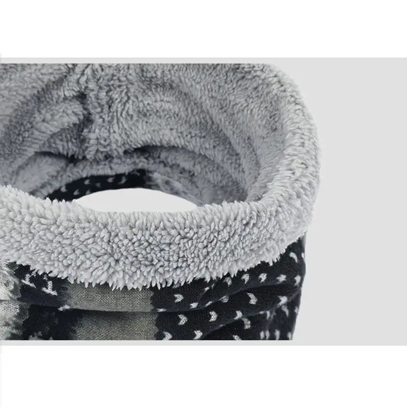

Knit Infinity Scarf Double-Layer Winter Thick Thermal Neck Warmer Windproof Loop Scarf
